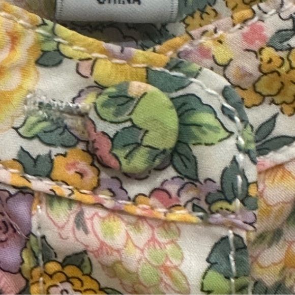 Jcrew Puff Sleeve Shirt-dress Liberty Elysian Day Floral Pink Yellow - Picture 5 of 8